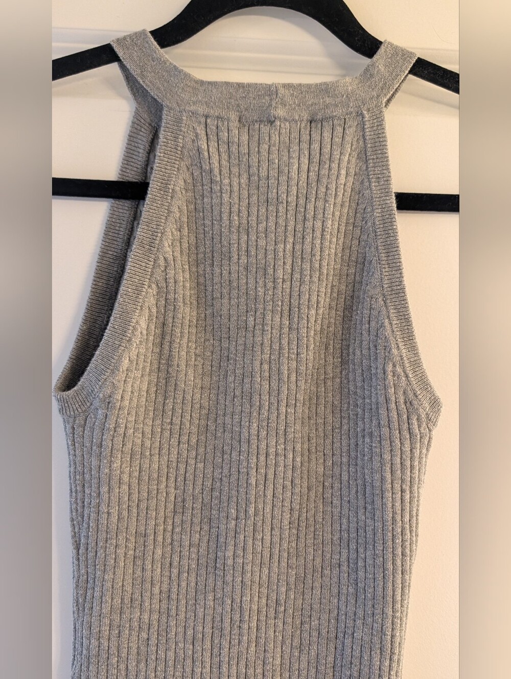 Forever 21 Gray Ribbed Knit Halter Midi Dress - Picture 4 of 5